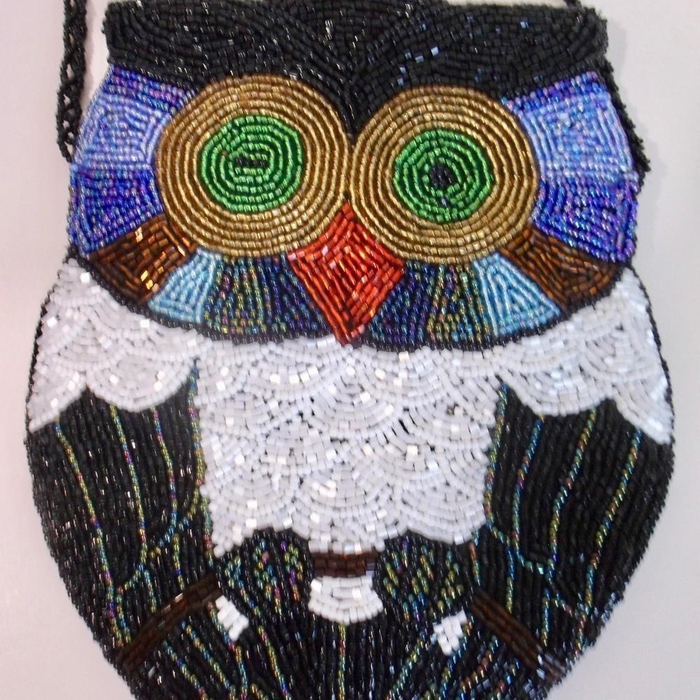 SALE!! Beaded Owl Bag UNIQUE!!